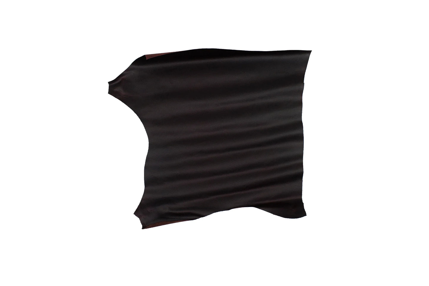 Trozo de piel vacuno engrasado burdeos oscuro