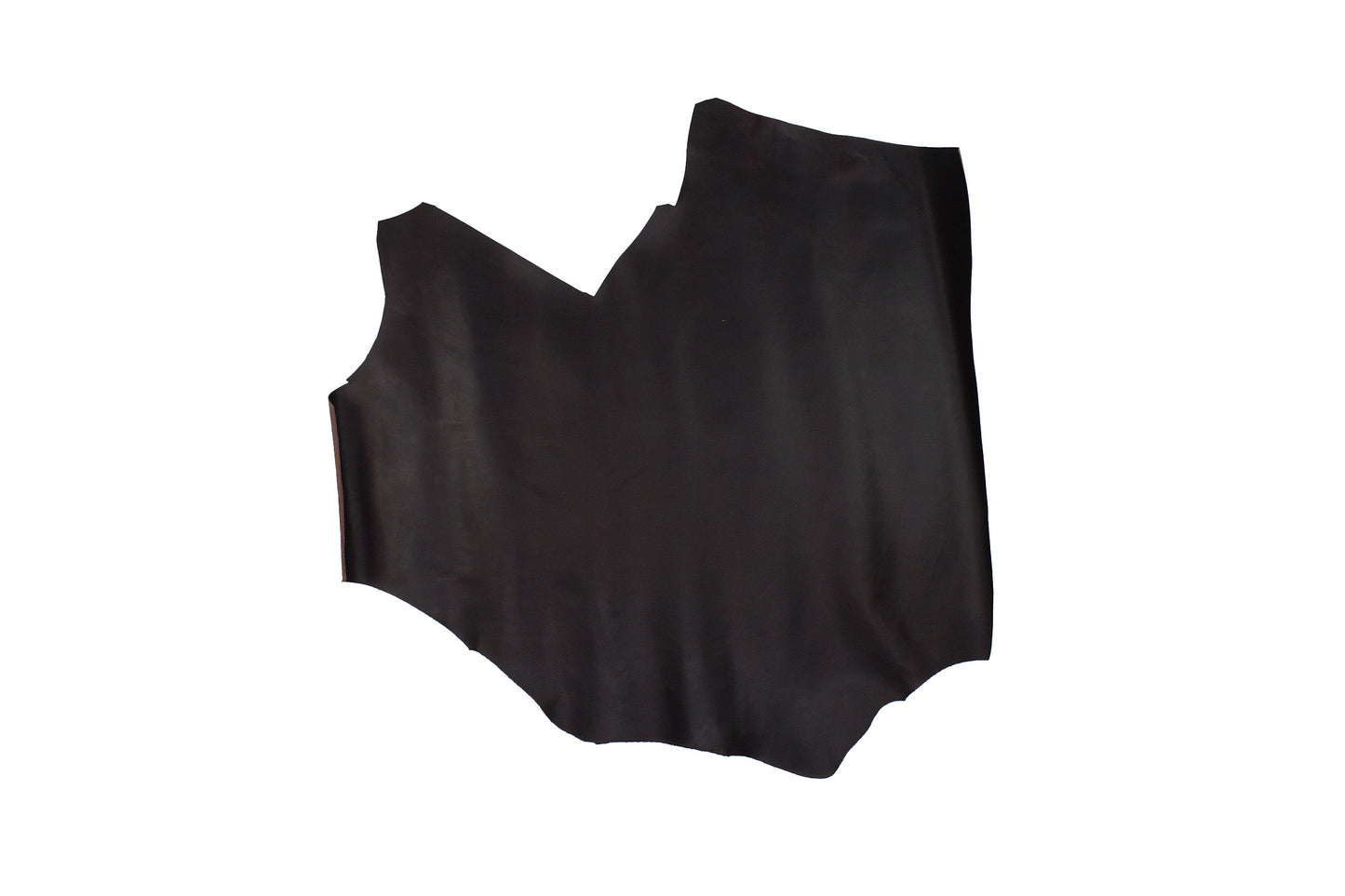 Trozo de piel vacuno engrasado burdeos oscuro