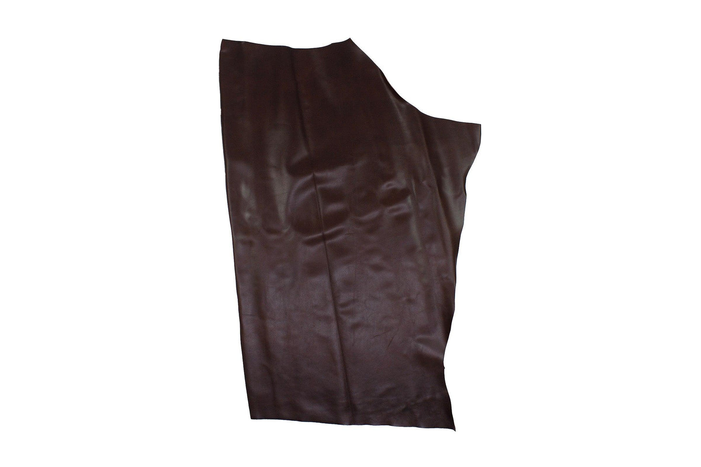 Aged mahogany brown cowhide leather piece