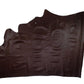 Aged mahogany brown cowhide leather piece