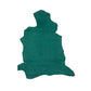 Trozo de piel cordero rustico verde envejecido