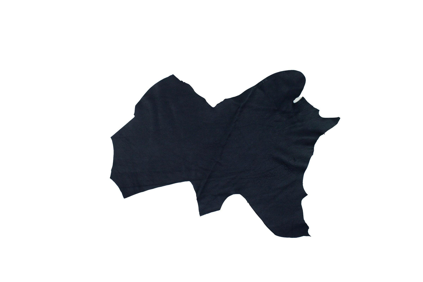 Piece of navy blue embossed cowhide