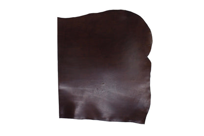 Piece of aged brown cowhide leather