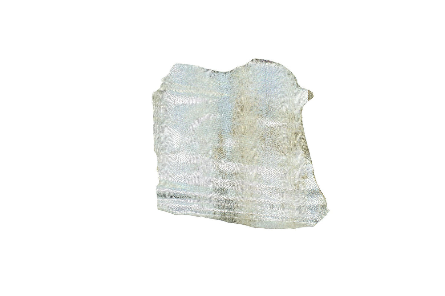 Piece of worn multi-colored faux snake skin