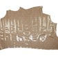Piece of rustic sand patent leather
