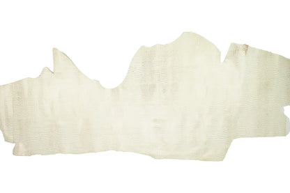 Trozo de piel grabado cocodrilo beige - oro rosa