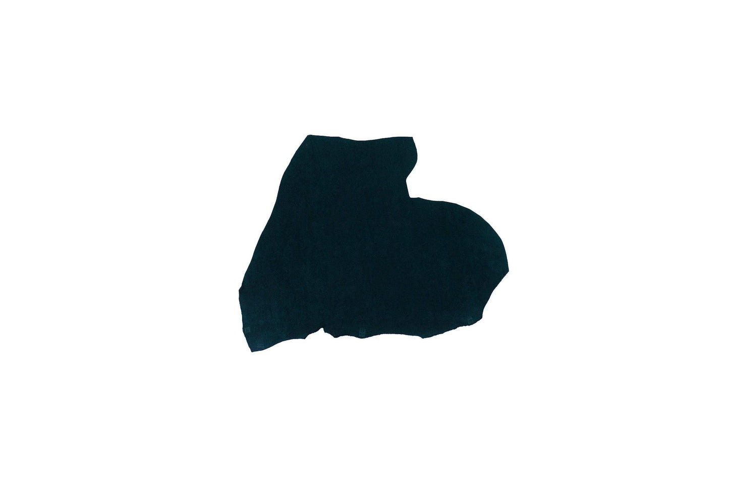Piece of bottle green nubuck leather