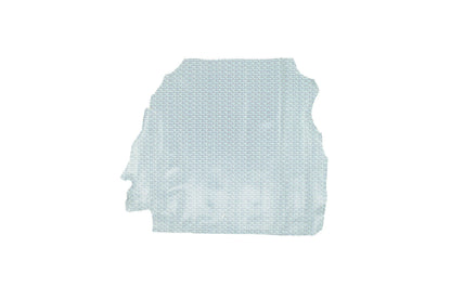 Fantasy polka dot leather piece in blue tones