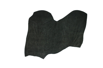 Piece of charcoal gray split leather
