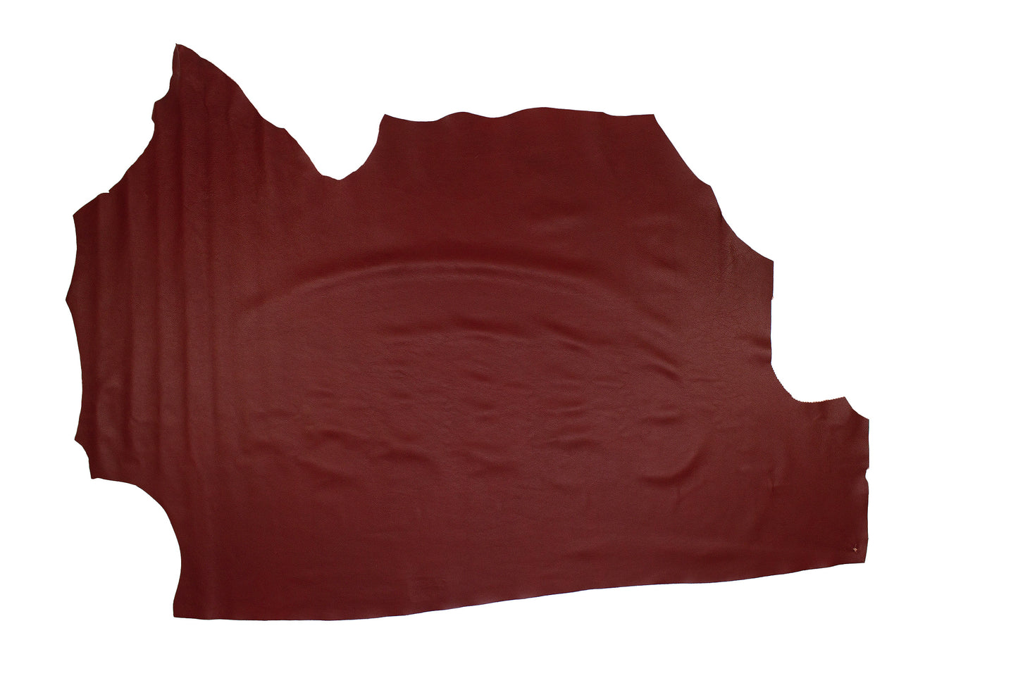 Trozo de piel vacuno bombeado rojo oscuro