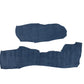 Trozos de piel serraje azul jeans