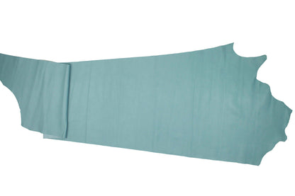 Piece of bovine leather, drummed, dead blue