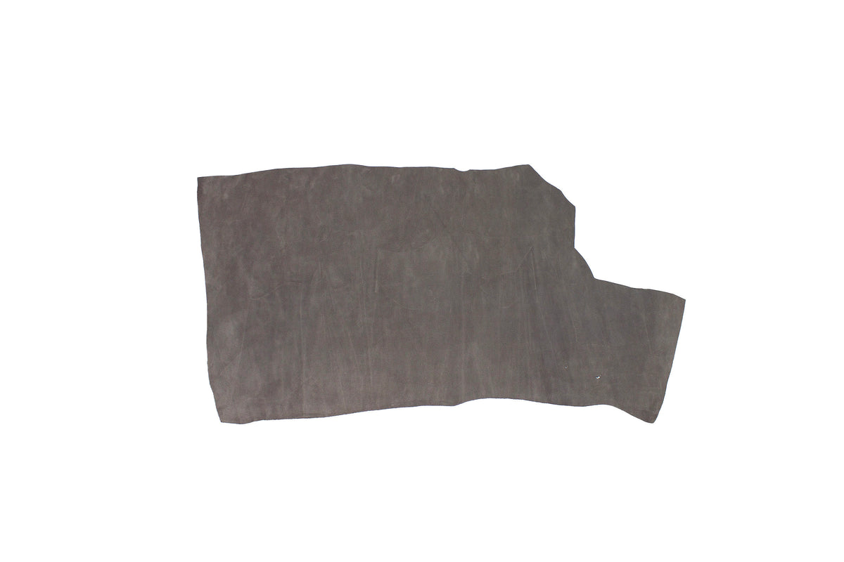 Trozo de piel serraje gris topo