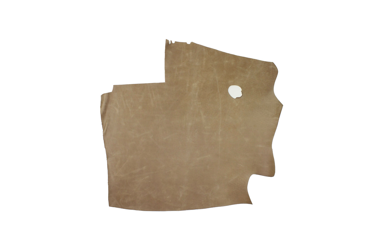 Trozo de piel vacuno rustico marron claro