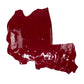 Trozo de piel charol rojo oscuro