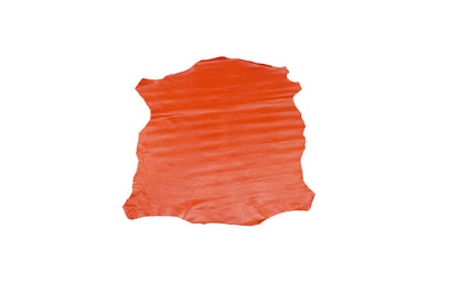 Trozo de piel forro cabra naranja zanahoria