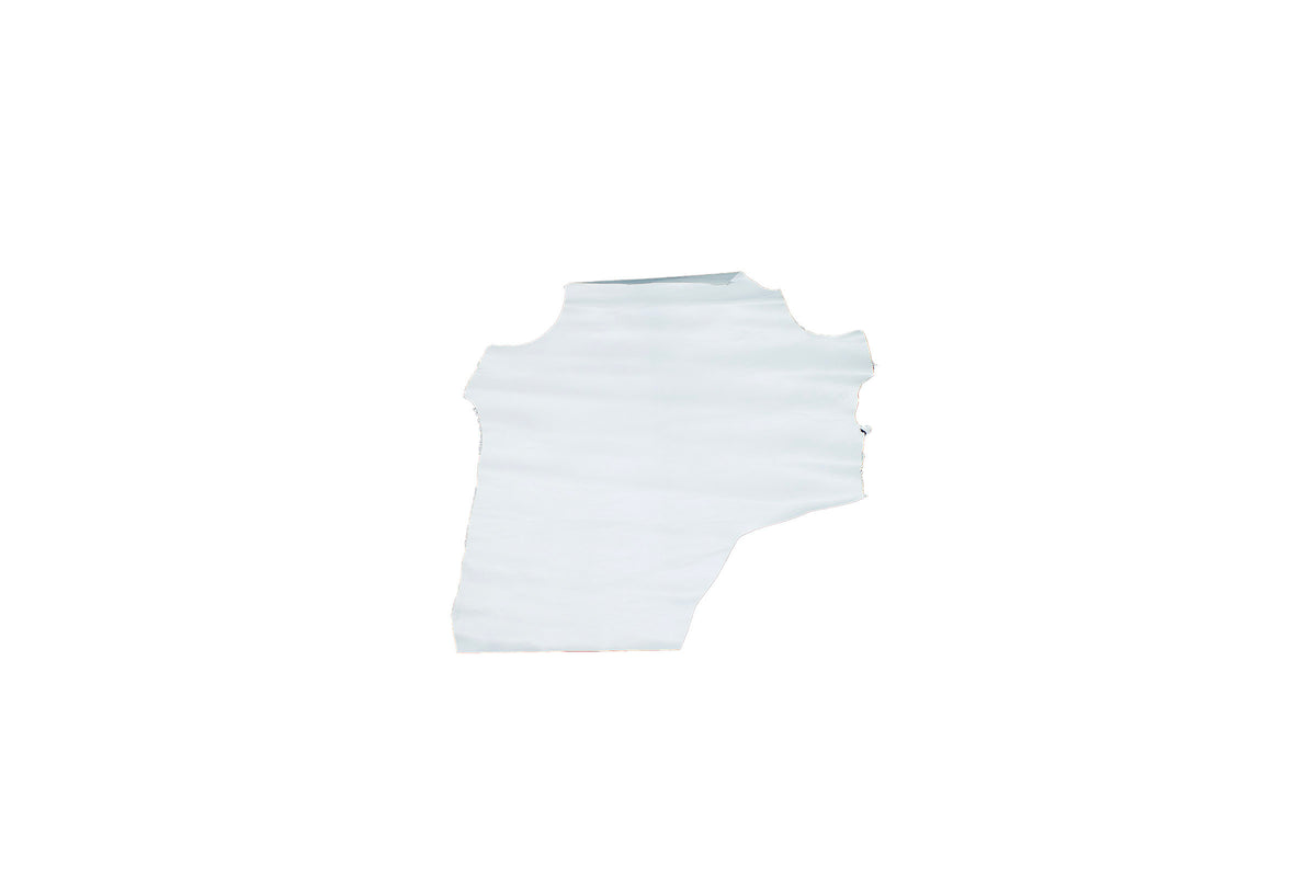 Trozo de piel cabra blanco brillo