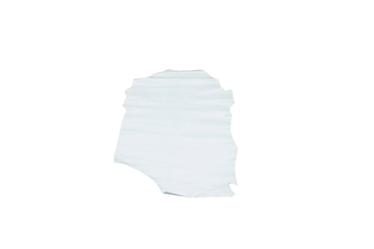 Trozo de piel cabra blanco brillo
