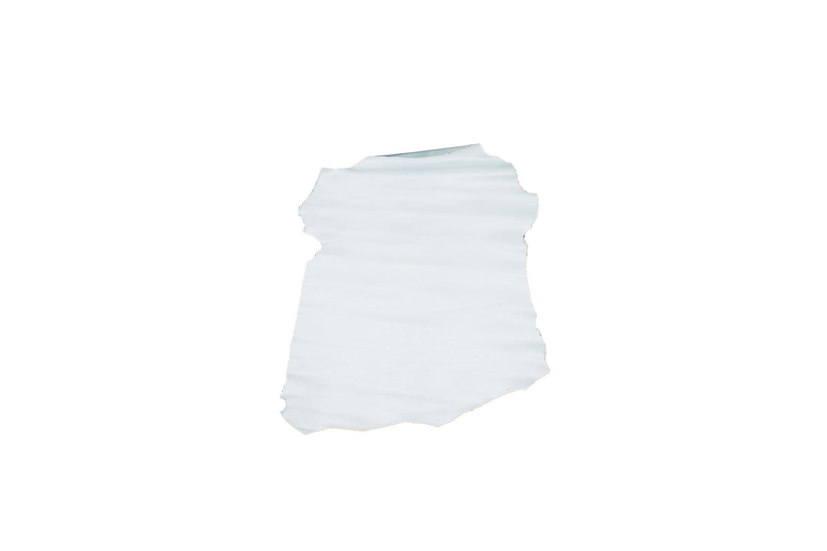 Trozo de piel cabra blanco brillo