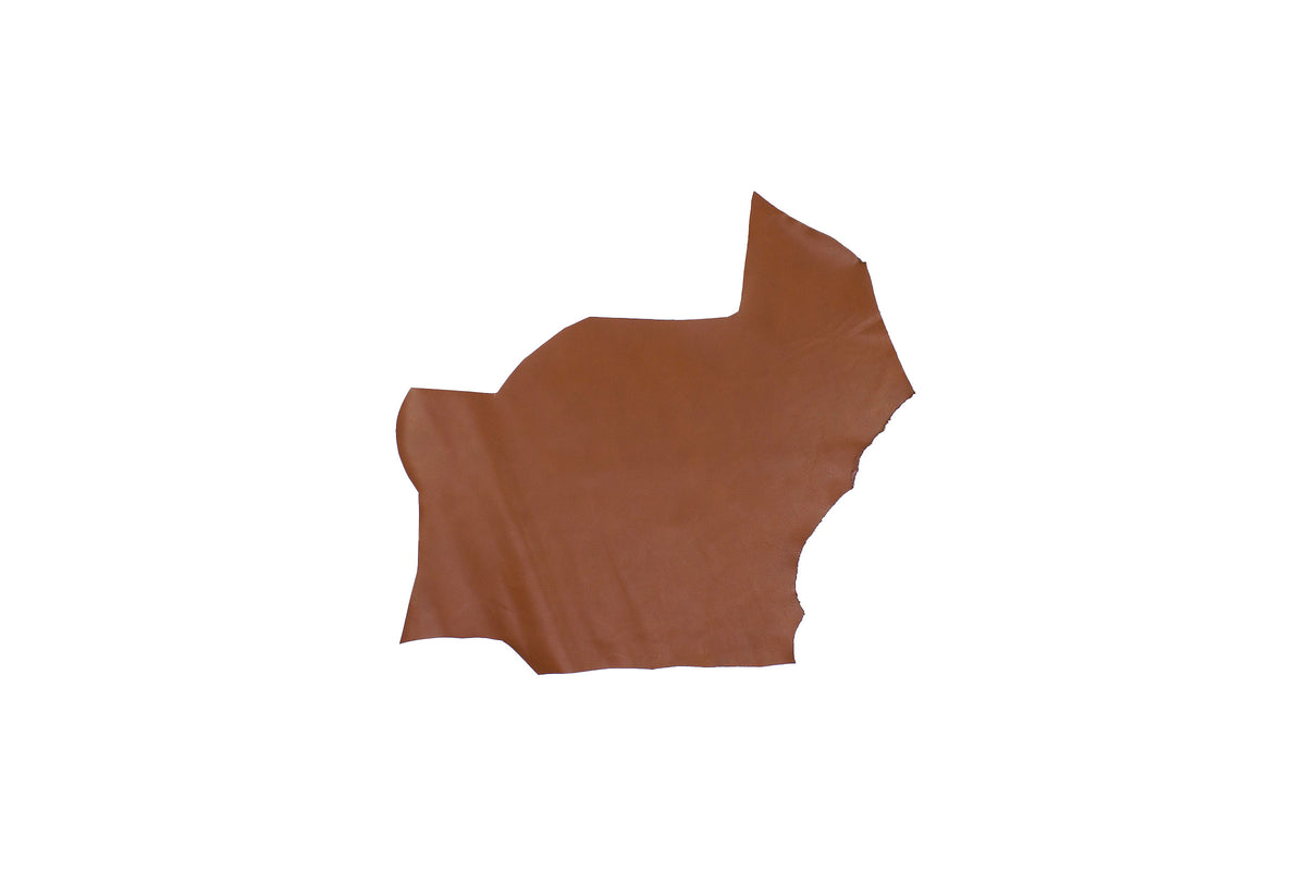Trozo de piel vacuno marron cuero