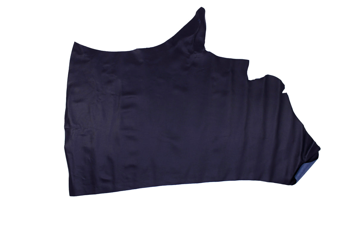Trozo de piel vacuno azul marino