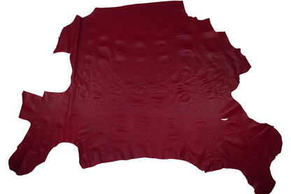 Trozo de piel vacuno grabado rojo ahumado