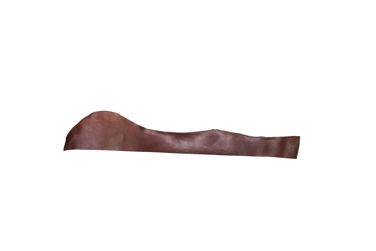 Trozo de piel vaquetilla marron envejecido
