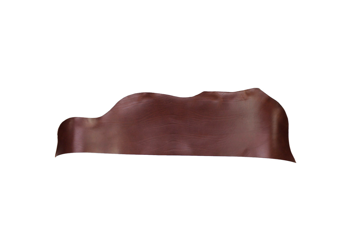 Trozo de piel vaquetilla marron envejecido