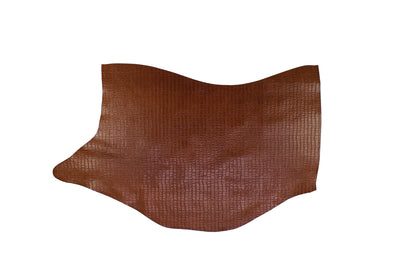 Trozo de piel grabado coco marron envejecido