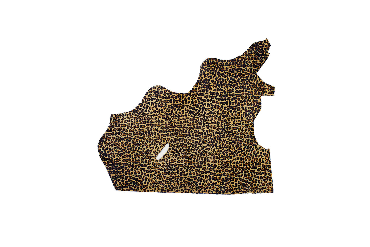 Trozo de piel pelo leopardo camel