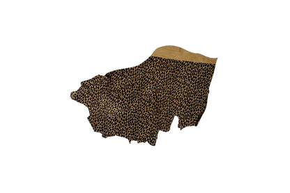 Trozo de piel pelo leopardo camel