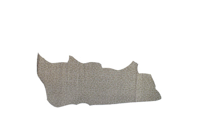 Trozo de piel fantasia rejilla leopardo gris