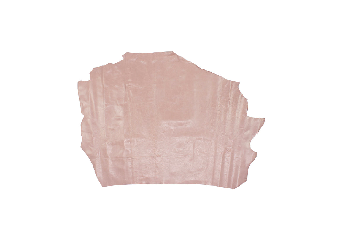 Trozo de piel vacuno rustico rosa palo envejecido