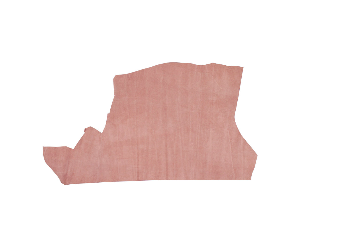 Trozo de piel serraje rosa carne