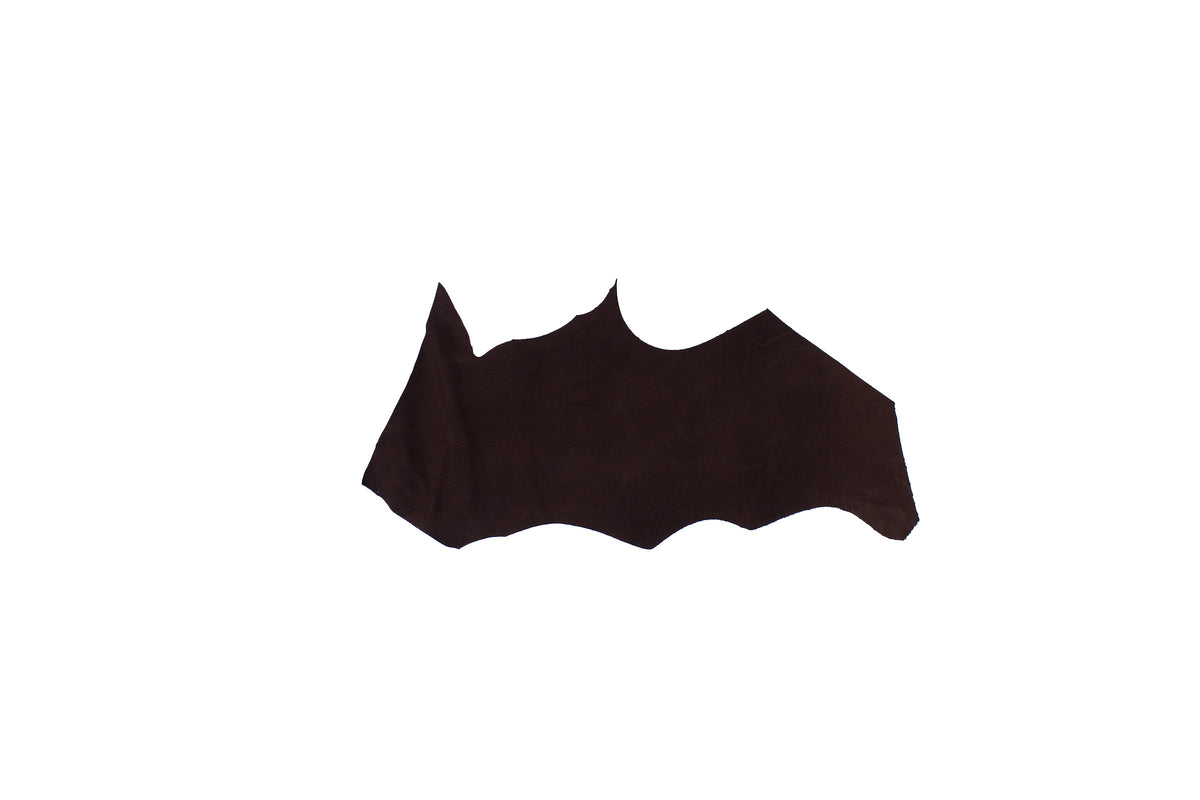 Trozo de piel nobuck chocolate