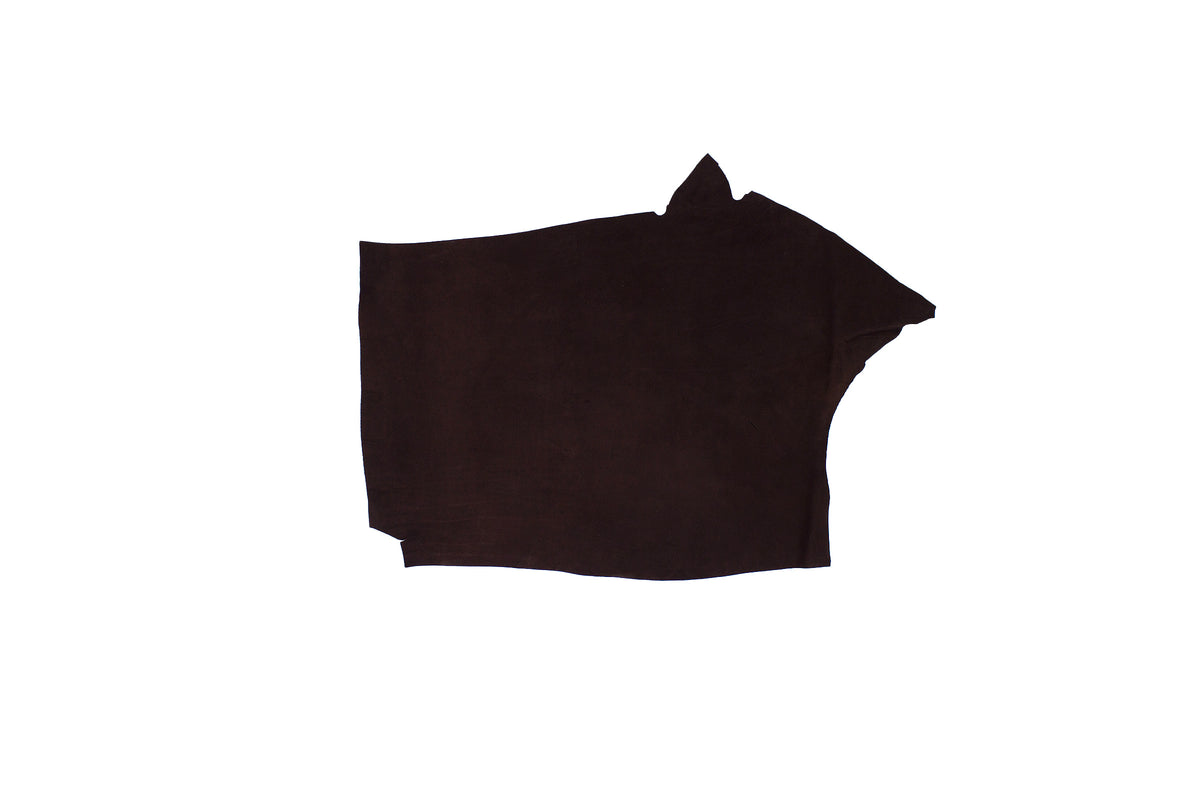 Trozo de piel nobuck chocolate