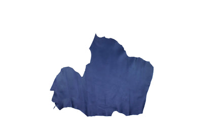 Trozo de piel cabra azul noche