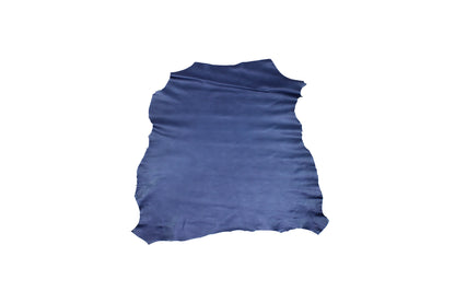Trozo de piel cabra azul noche