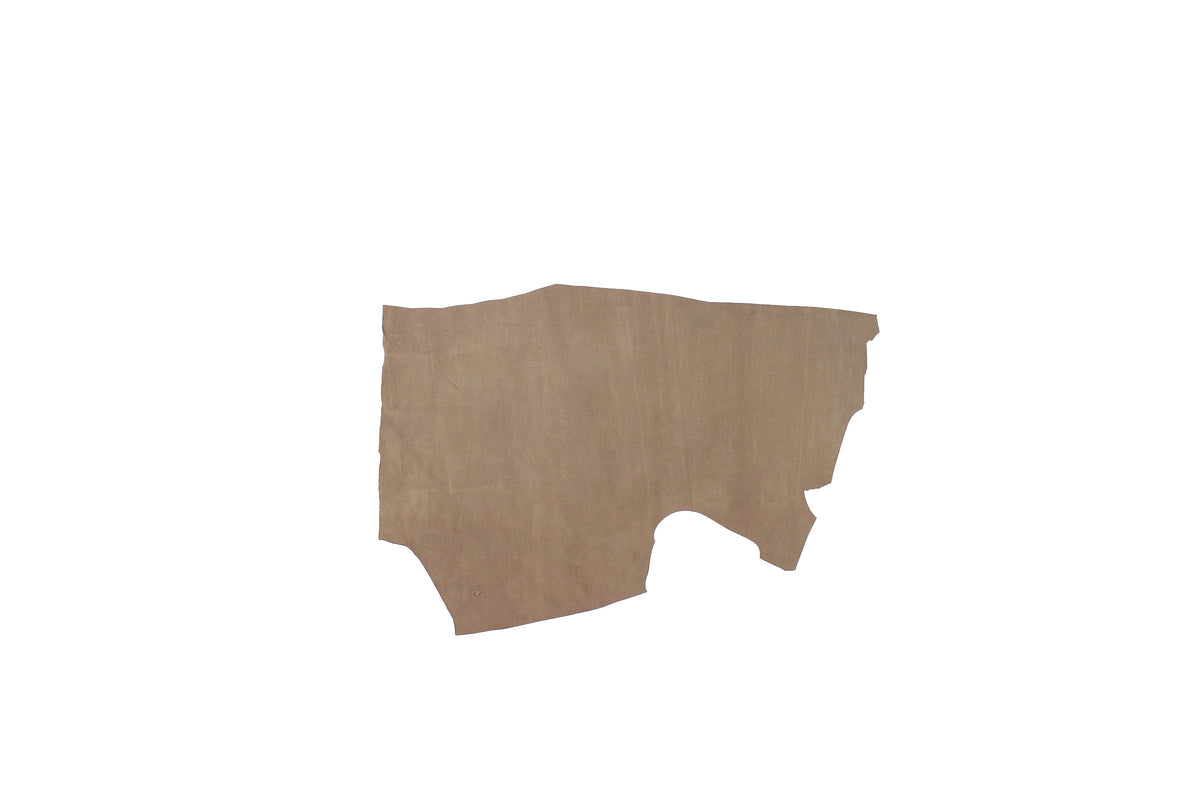 Trozo de piel serraje taupe
