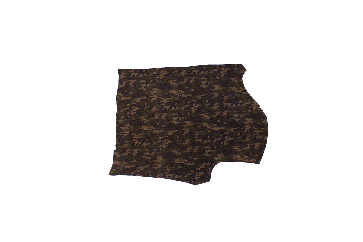 Trozo de piel fantasia camuflaje marron