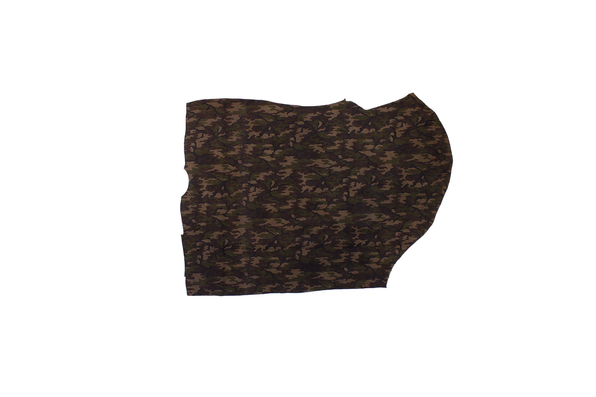 Trozo de piel fantasia camuflaje marron