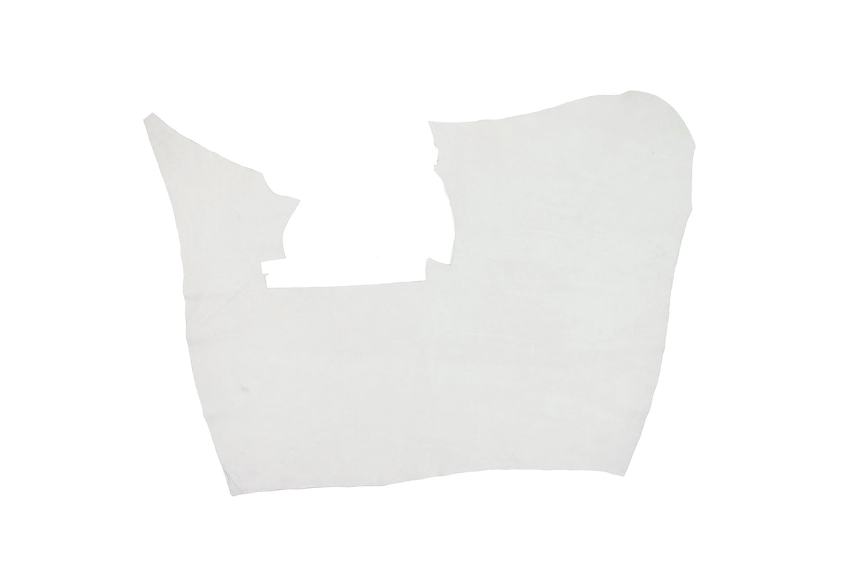 Trozo de piel serraje blanco roto