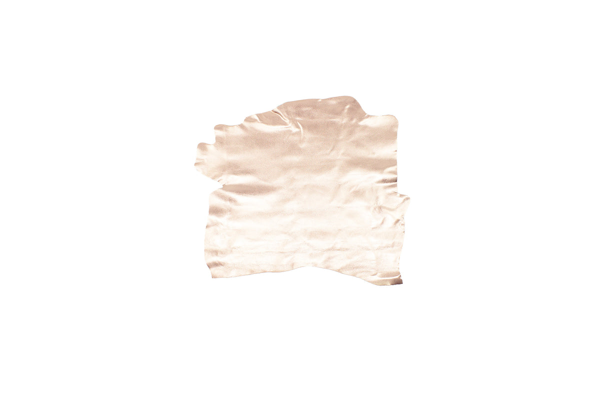Trozo de piel cabra laminada cobre claro