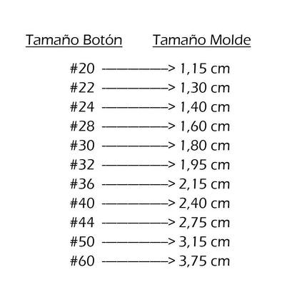 Molde para forrar botones - La Tendeta del Cuero