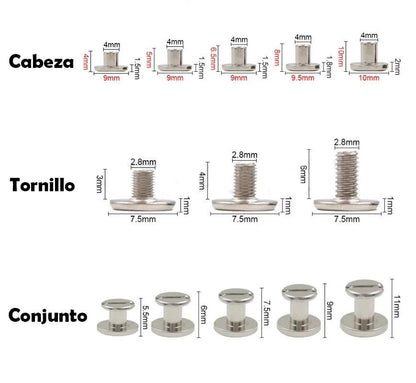 Tornillos de metal 1 ud. - La Tendeta del Cuero