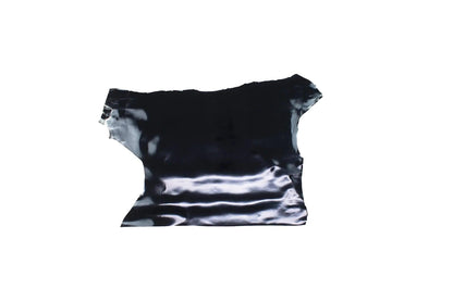 Trozo de piel cabra laminada azul muy oscuro - La Tendeta del Cuero