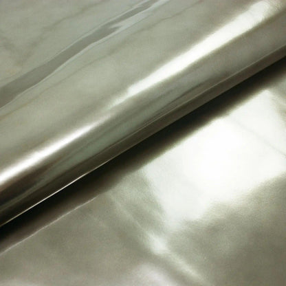 Trozo de piel charol plata metalizado - La Tendeta del Cuero