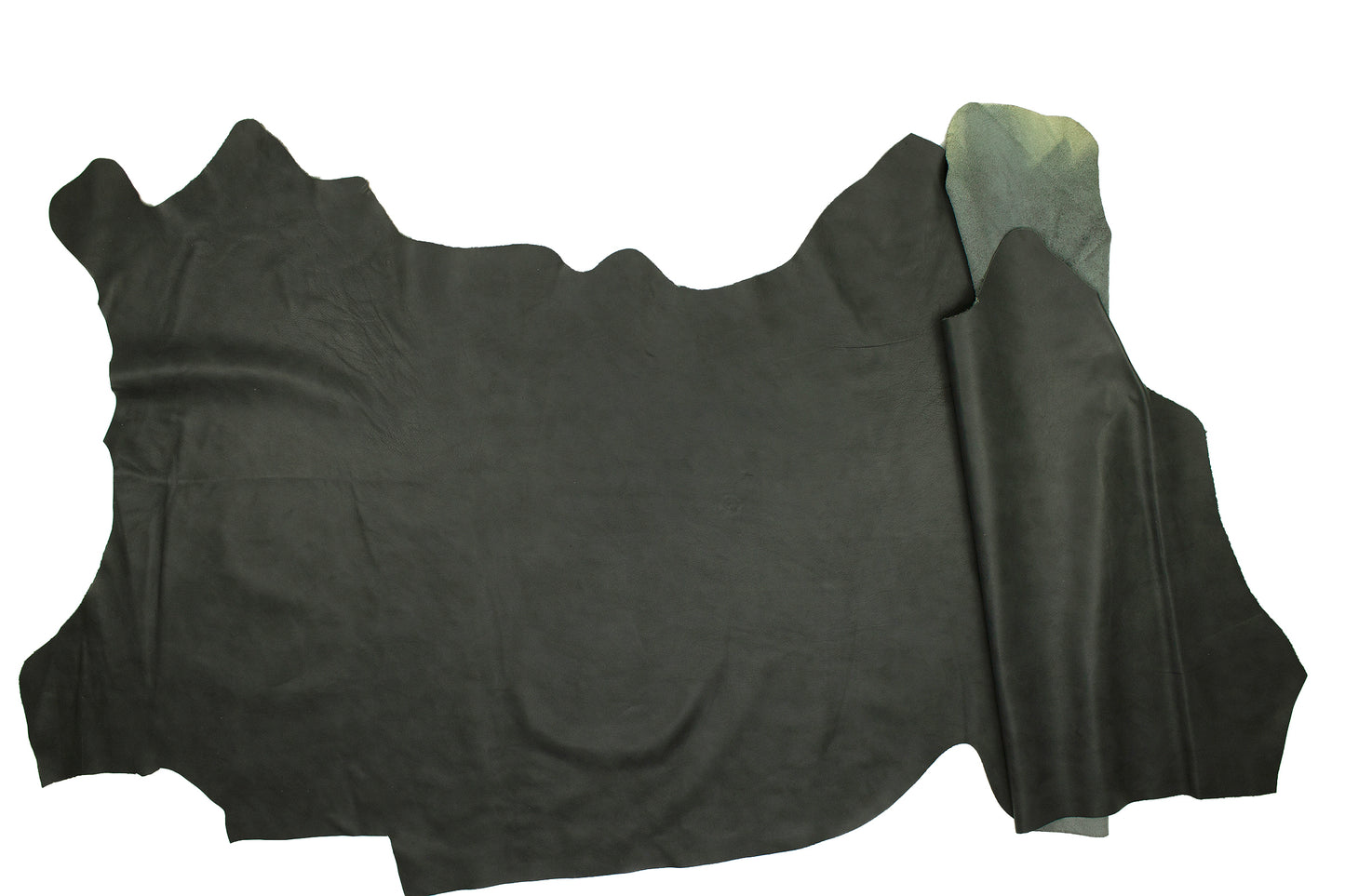 Smoked dark grey pumped cowhide