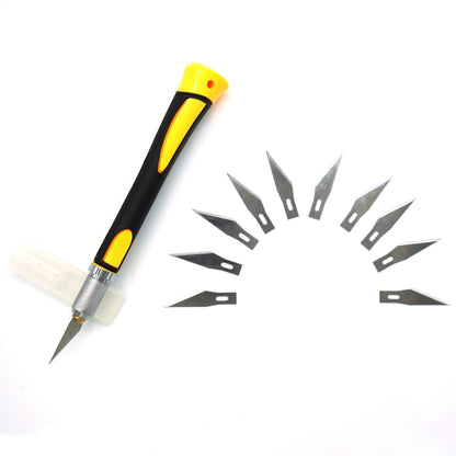 Cutter de precision + 10 cuchillas - La Tendeta del Cuero