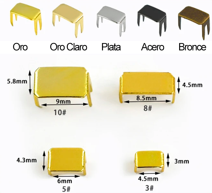 Topes para cremalleras pack 20 uds.